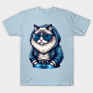 Ragdoll Cat With Sunglasses T-Shirt